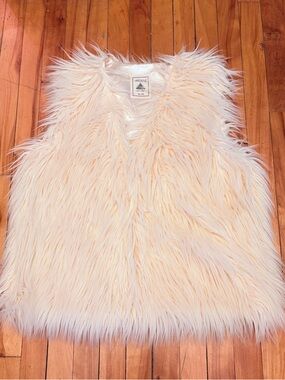 ARDENE Cream Faux Fur Vest - Super Fluffy - Size XL